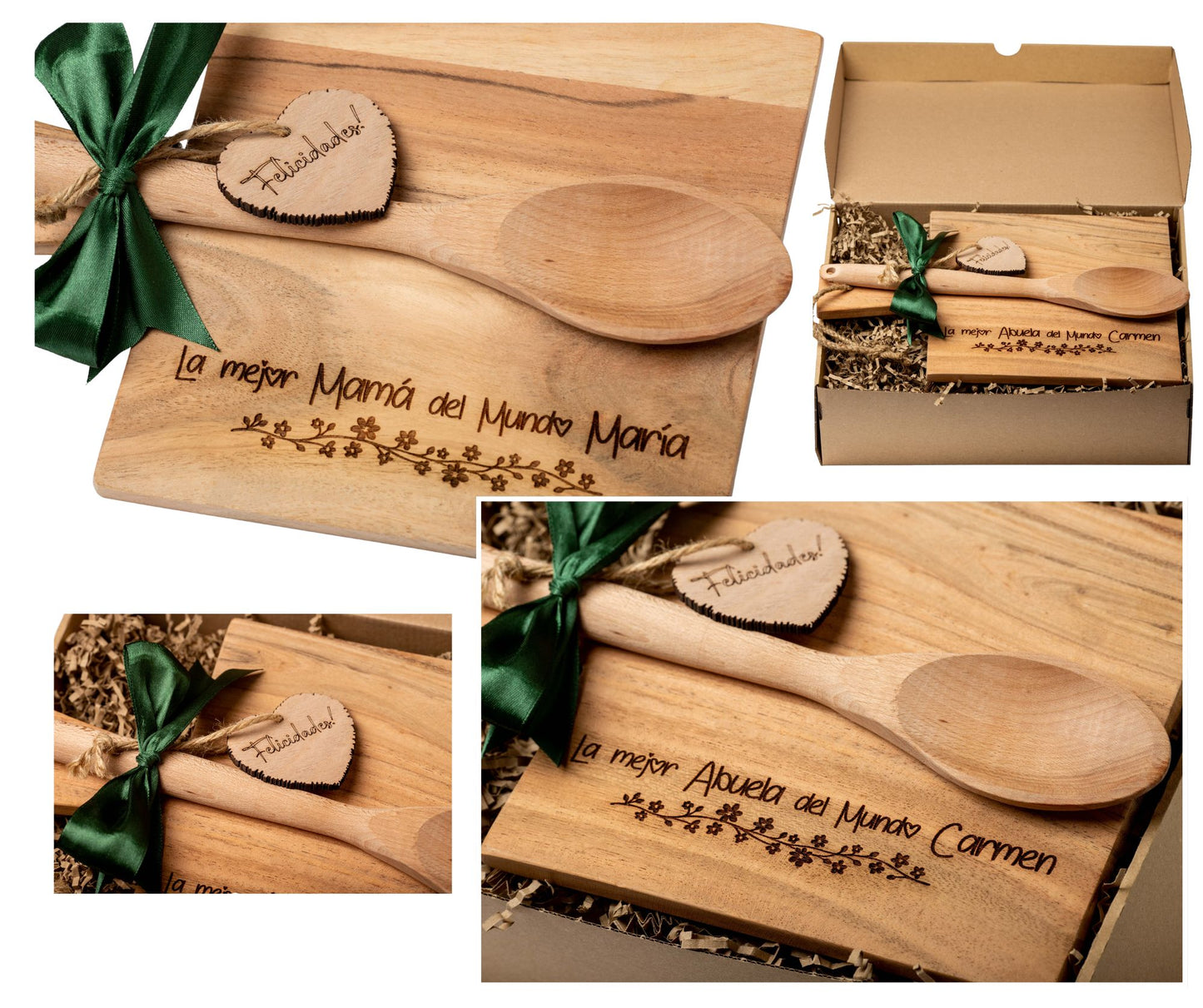 Regalo Día de la Madre, Regalos para Madres, Regalo Cumpleaños Madre Tabla de Cortar Personalizada con Nombre Grabado, Regalo Mamá Día de la Madre Original, Tabla de Madera Cocina, Olesea (Abuela)