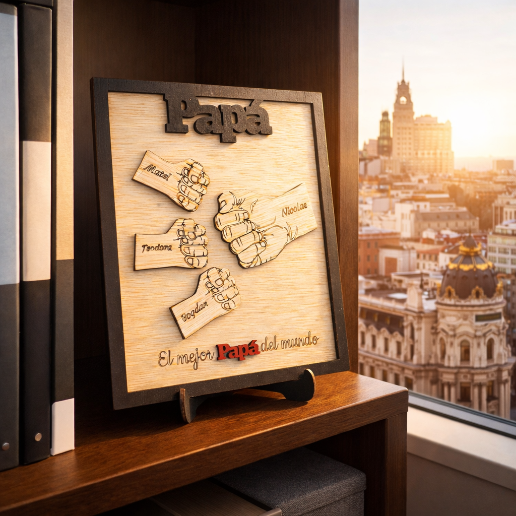 Regalo Día del Padre – Marco Papá Personalizado Abuelo con Nombres de los Niños Regalos Originales Para Hombre Cumpleaños Aniversario (Abuelo)