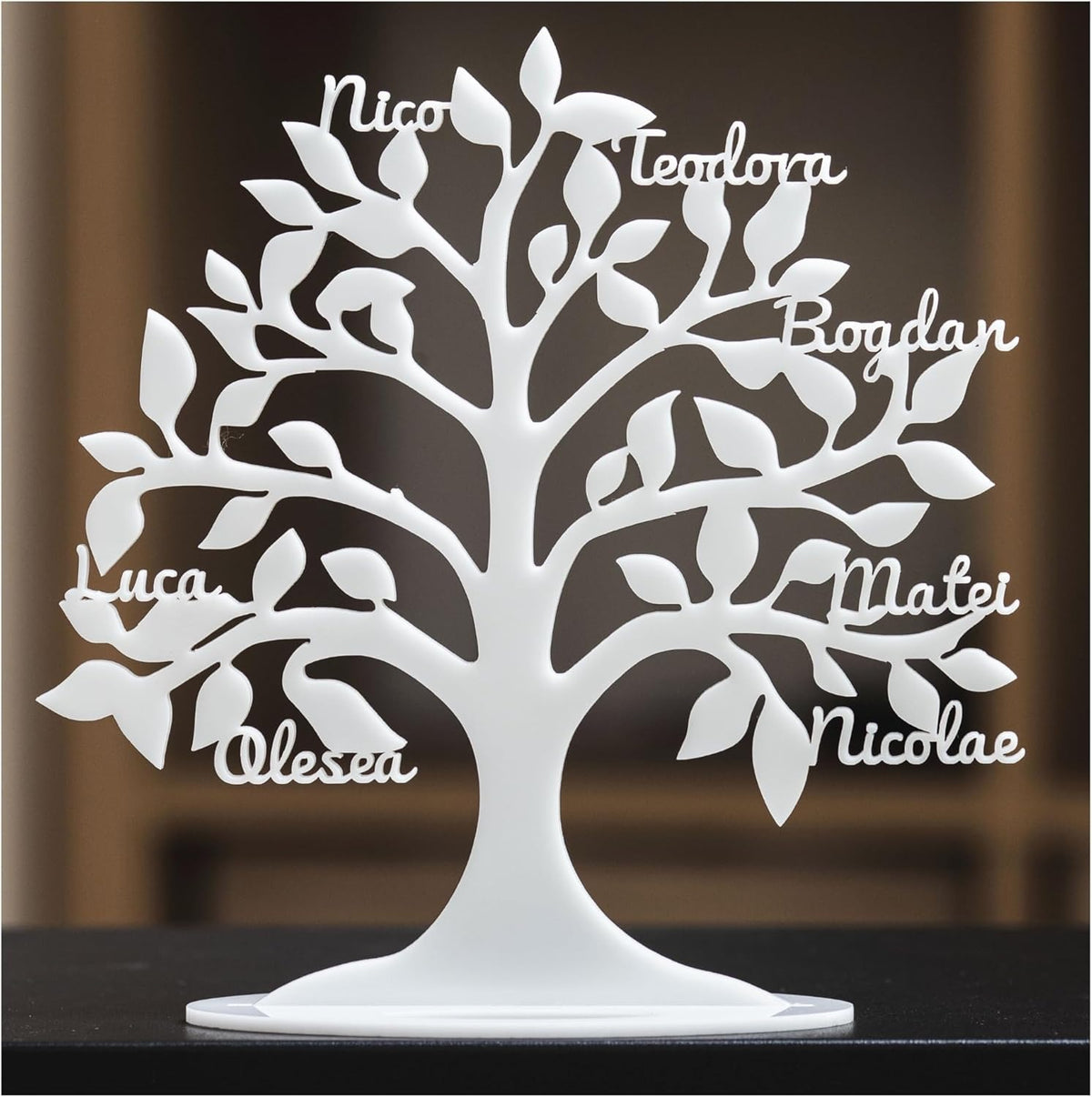 Regalo San Valentin Hombre Mujer Arbol de la Vida Personalizado – Original para Decorar el Hogar – con Nombres,Aniversario,Boda – Olesea
