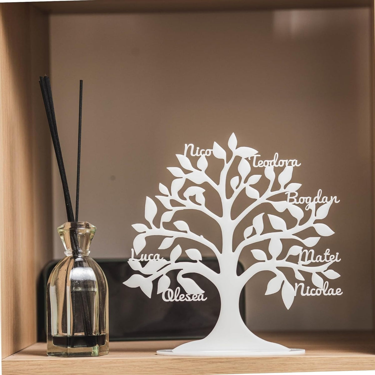 Regalo San Valentin Hombre Mujer Arbol de la Vida Personalizado – Original para Decorar el Hogar – con Nombres,Aniversario,Boda – Olesea