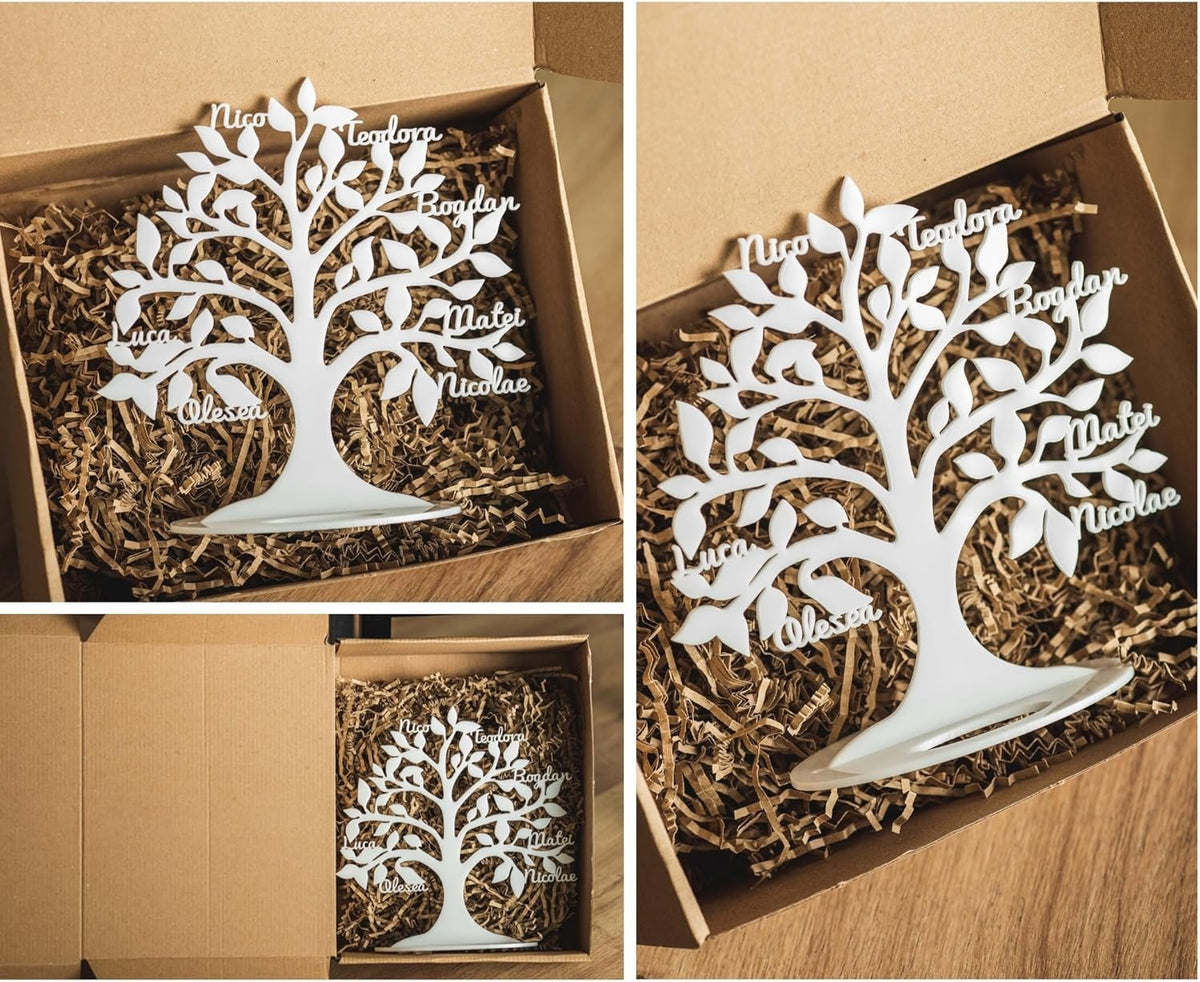 Regalo San Valentin Hombre Mujer Arbol de la Vida Personalizado – Original para Decorar el Hogar – con Nombres,Aniversario,Boda – Olesea