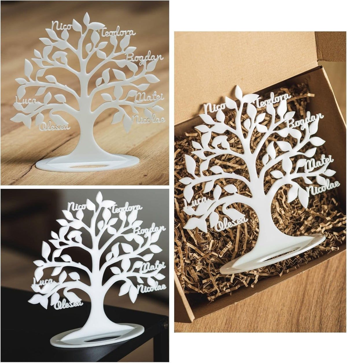 Regalo San Valentin Hombre Mujer Arbol de la Vida Personalizado – Original para Decorar el Hogar – con Nombres,Aniversario,Boda – Olesea