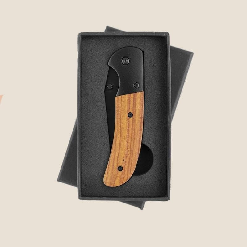 Regalo dia del Padre Navaja Personalizada Grabada con Nombre Original para Padre, Abuelo o Novio – Cumpleaños y Aniversario – Caja Premium Incluida o Madera Para Personalizar